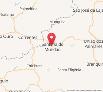 Map of Santana do Mundaú, Alagoas