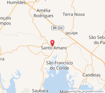 Map of Santo Amaro, Bahia