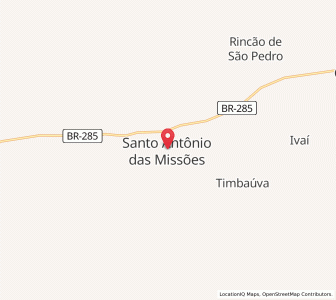 Map of Santo Antônio das Missões, Rio Grande do Sul