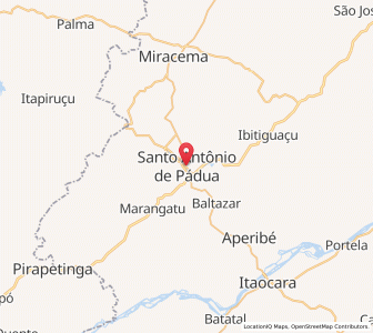 Map of Santo Antônio de Pádua, Rio de Janeiro