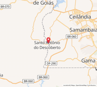 Map of Santo Antônio do Descoberto, Goiás