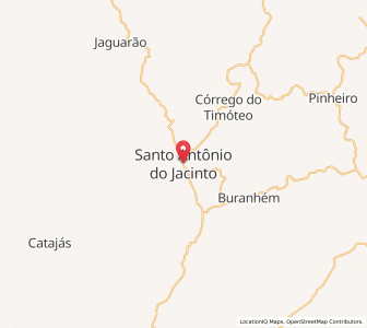 Map of Santo Antônio do Jacinto, Minas Gerais