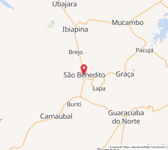 Map of São Benedito, Ceará
