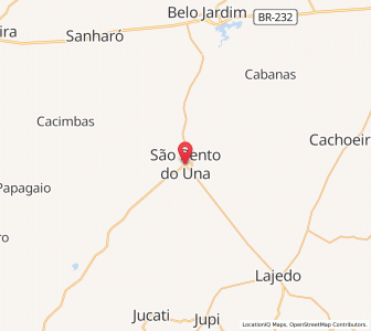 Map of São Bento do Una, Pernambuco