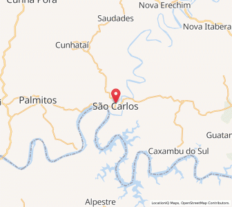 Map of São Carlos, Santa Catarina