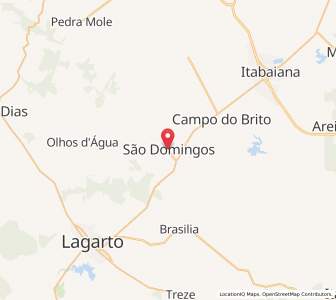 Map of São Domingos, Sergipe