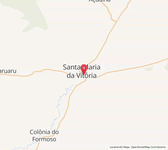 Map of São Félix do Coribe, Bahia