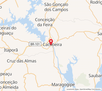 Map of São Félix, Bahia