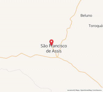 Map of São Francisco de Assis, Rio Grande do Sul