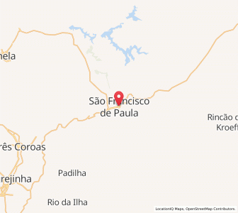 Map of São Francisco de Paula, Rio Grande do Sul