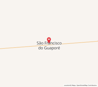 Map of São Francisco do Guaporé, Rondônia