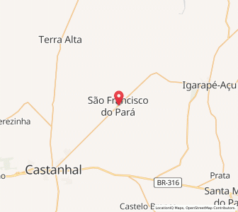 Map of São Francisco do Pará, Pará