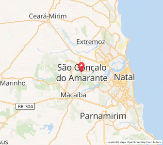 Map of São Gonçalo do Amarante, Rio Grande do Norte