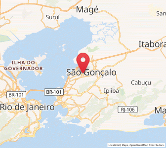 Map of São Gonçalo, Rio de Janeiro