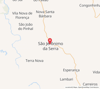 Map of São Jerônimo da Serra, Paraná