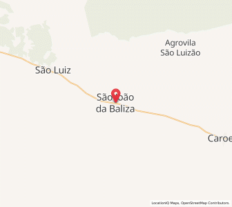 Map of São João da Baliza, Roraima