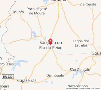 Map of São João do Rio do Peixe, Paraíba