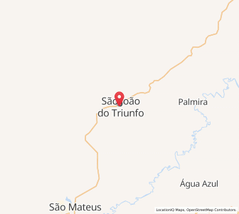 Map of São João do Triunfo, Paraná