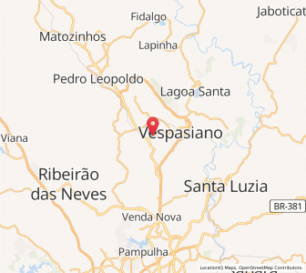 Map of São José da Lapa, Minas Gerais