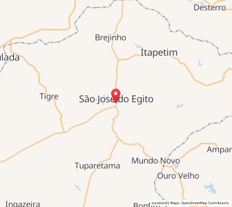 Map of São José do Egito, Pernambuco