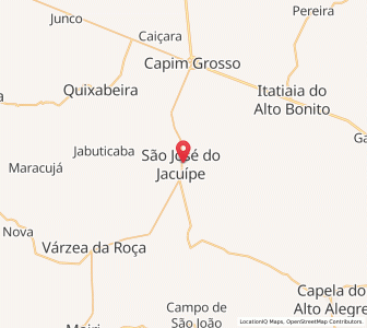 Map of São José do Jacuípe, Bahia