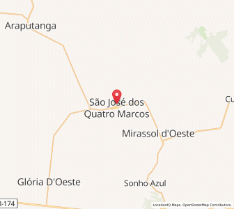 Map of São José dos Quatro Marcos, Mato Grosso