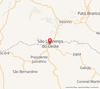 Map of São Lourenço do Oeste, Santa Catarina