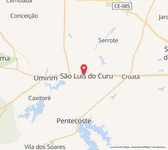 Map of São Luís do Curu, Ceará