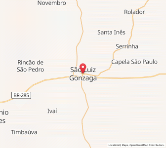 Map of São Luiz Gonzaga, Rio Grande do Sul