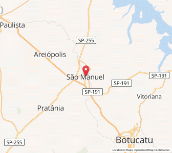 Map of São Manuel, São Paulo