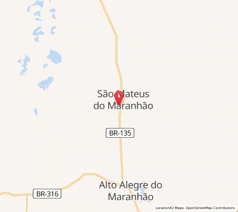 Map of São Mateus do Maranhão, Maranhão
