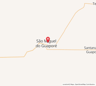 Map of São Miguel do Guaporé, Rondônia