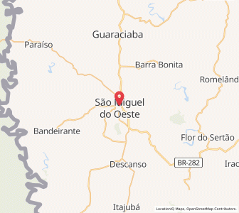 Map of São Miguel do Oeste, Santa Catarina