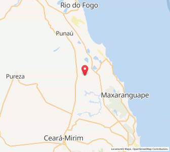 Map of São Miguel, Rio Grande do Norte