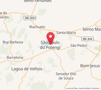 Map of São Paulo do Potengi, Rio Grande do Norte