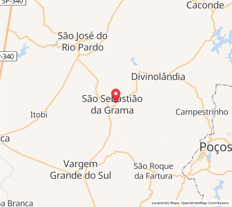 Map of São Sebastião da Grama, São Paulo