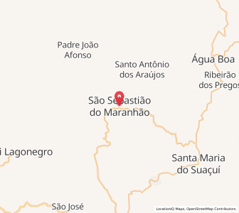 Map of São Sebastião do Maranhão, Minas Gerais