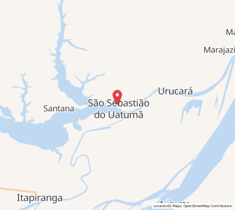 Map of São Sebastião do Uatumã, Amazonas