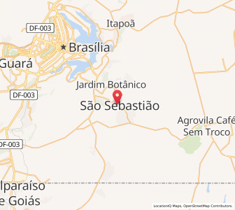 Map of São Sebastião, Federal District