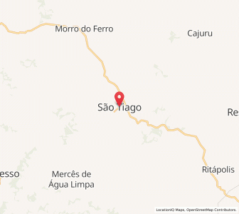 Map of São Tiago, Minas Gerais