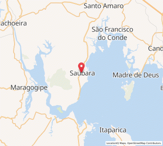 Map of Saubara, Bahia