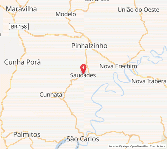 Map of Saudades, Santa Catarina