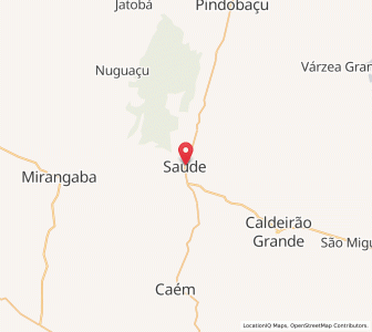 Map of Saúde, Bahia