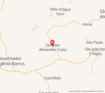 Map of Senador Alexandre Costa, Maranhão