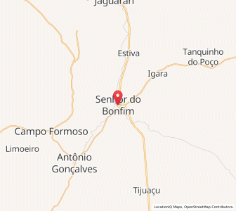 Map of Senhor do Bonfim, Bahia