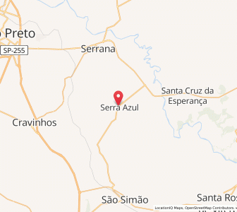 Map of Serra Azul, São Paulo