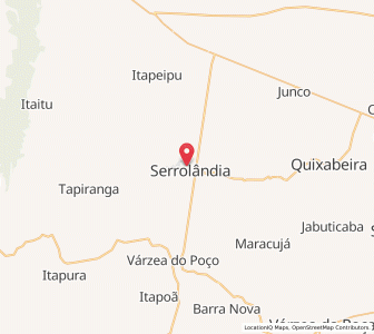 Map of Serrolândia, Bahia