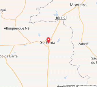 Map of Sertânia, Pernambuco