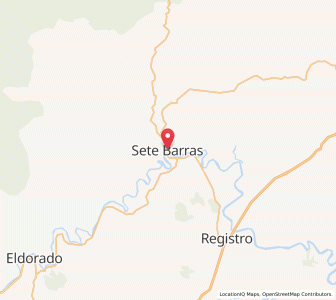 Map of Sete Barras, São Paulo