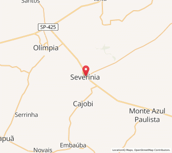 Map of Severínia, São Paulo
